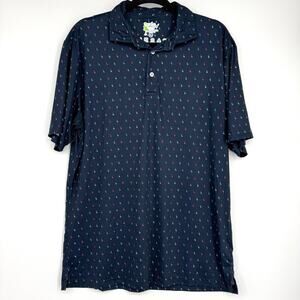 Tailorbyrd Men's Blue Performance Golf‎ Polo Shirt Flamingo XL